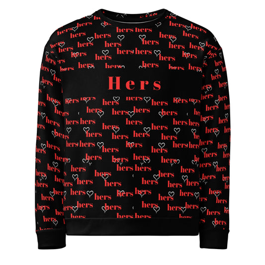 "Hers" Valentine Sweatshirt - Edukated Threads